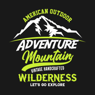 American Outdoor Adventure Mountains Forest And Outdoor T-Shirt