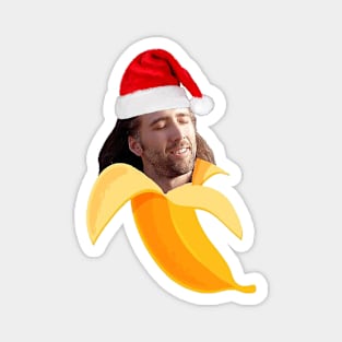 Christmas  Nicholas cage in a  banana Magnet