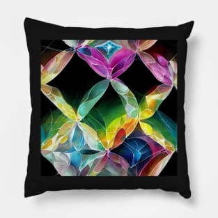 Asymmetric Rainbow crystal pattern Pillow