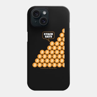 Stack Sats Speech Bubble Bitcoin Pile Phone Case