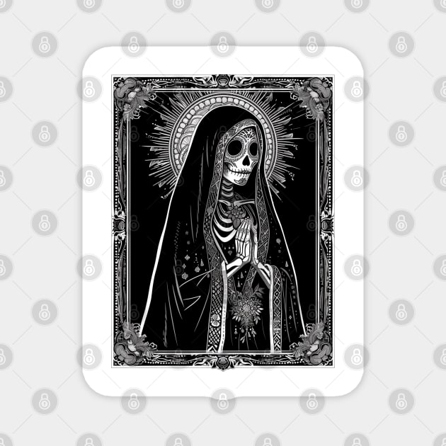 Santa Muerte Prayer Magnet by TacoTruckShop