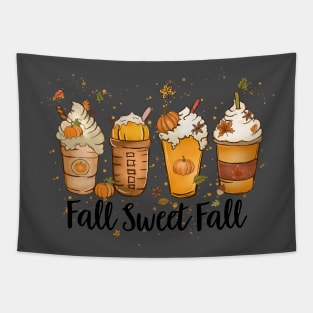 Fall Sweet Fall Coffee Latte Tapestry