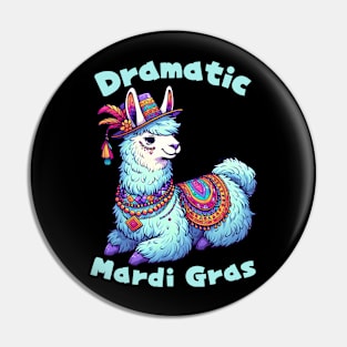 Mardi Gras Llama Pin