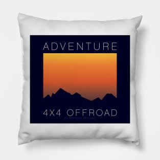 4x4 Offroad Adventure - Golden Skies Pillow