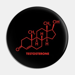 Testosterone Red Pill Masculinity Gym Bodybuilder Gift Pin