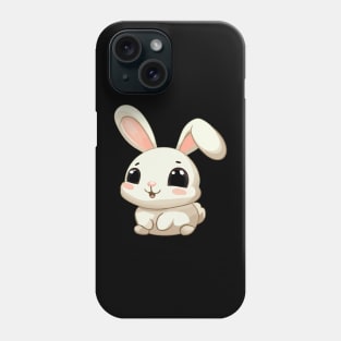 cute baby bunny cartoon vector illustration Phone Case