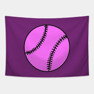 Pink Baseball Ball - Doodle Tapestry