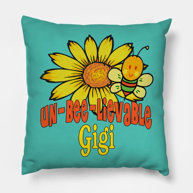 Unbelievable Gigi Sunflowers and Bees Pillow by FabulouslyFestive