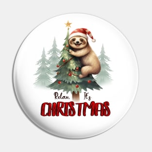 Merry Slothmas Pin