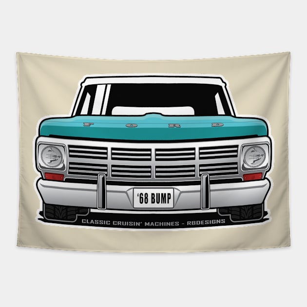 1968 Bumpside Truck Tapestry by RBDesigns