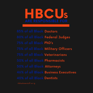 HBCUs are responsible for... (Orange and Blue T-Shirt