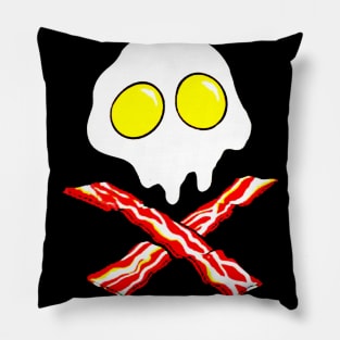 Skull bacon eggs Pillow