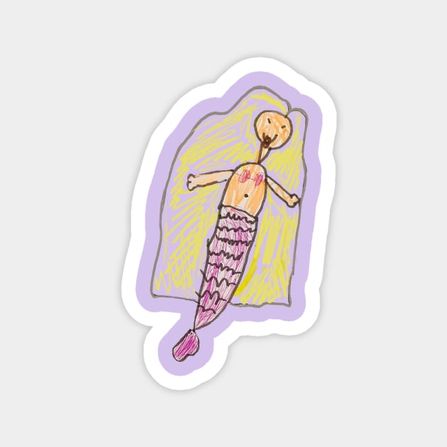 baby art mermaid Magnet by pimkie