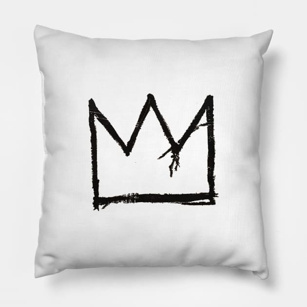 Crown Basquiat style Pillow by Sauher