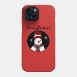 Merry Christmas Snowman Phone Case