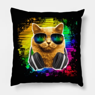 cat music lover Pillow