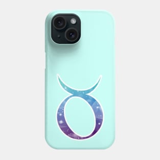 Taurus Zodiac Symbol in Magical Mermaid Colors Phone Case
