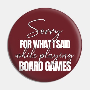 Board Games Pin