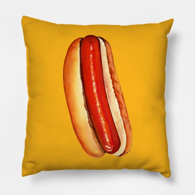 Hot Dog Pillow by KellyGilleran