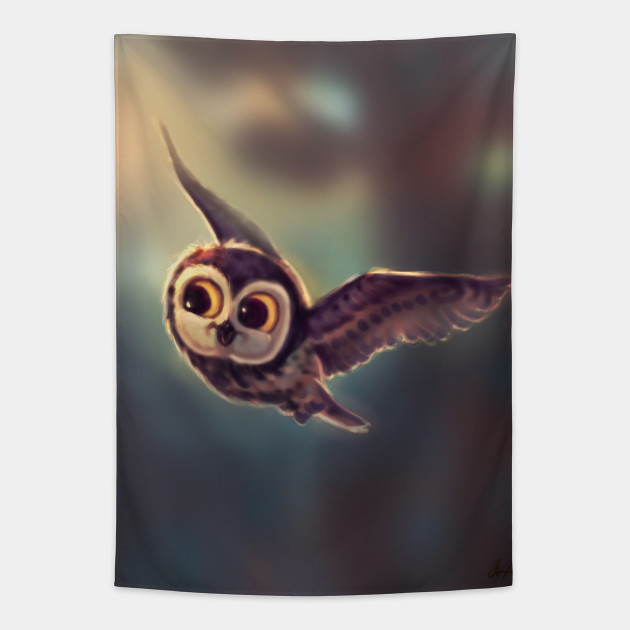 Flying Owl Owls Tapestry Teepublic Flying Owl Owls Tapestry Teepublic