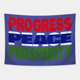 Gambia Motto Flag Tapestry