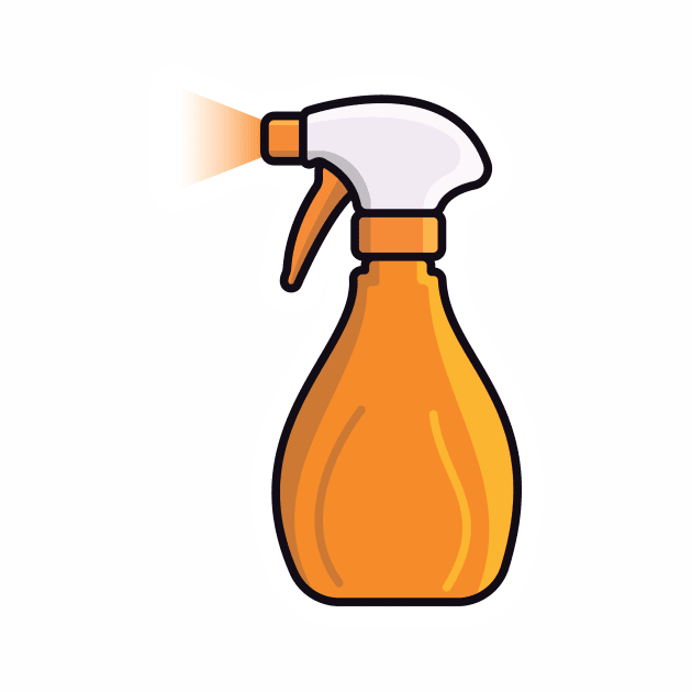 Disinfect and Cleaning Spray Bottles vector illustration. Home cleaning service objects icon concept. Cleaning spray bottle nozzle close up vector design. by AlviStudio