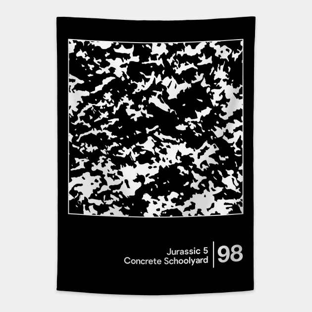 Concrete Schoolyard / Minimalist Style Graphic Design Artwork Tapestry by saudade