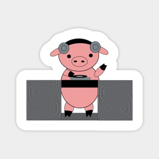 DJ Piggy Pig Magnet