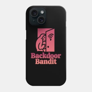 Backdoor Bandit: A Hacker/Red Team Design (Red w/ Text) Phone Case