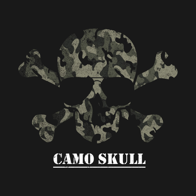 Camo Skull - Skulls - T-Shirt | TeePublic