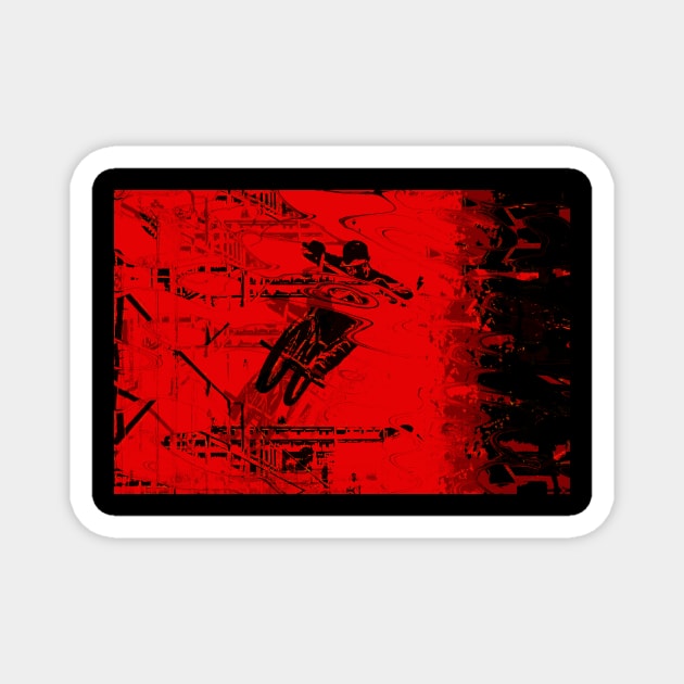 Red Zone - BMX Street Rider Magnet by Highseller