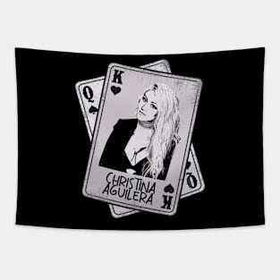 Retro Christina Aguilera Card Style Tapestry