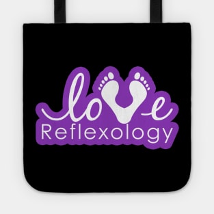 Love Reflexology - BACK of shirt placement (purple outline) Tote