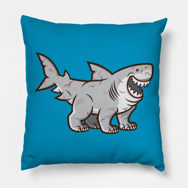 Great Polar Shark Pillow by JenniferSmith