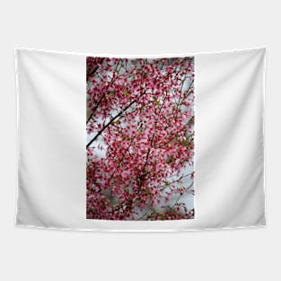 Vertical Print Of Flowers Tapestry