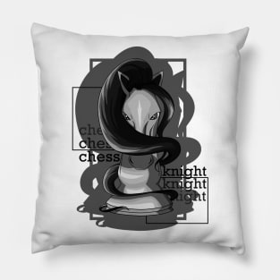 Chess knight as Chess piece Pillow