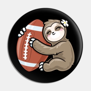 Sloth Girls Football Pin