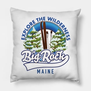 Big Rock Maine ski travel logo Pillow