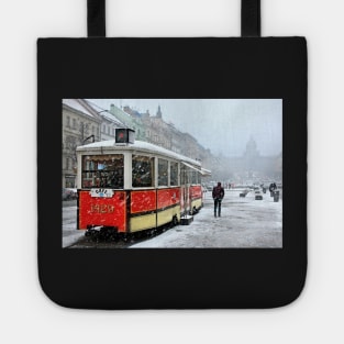 Out in the cold of Wenceslas square Tote