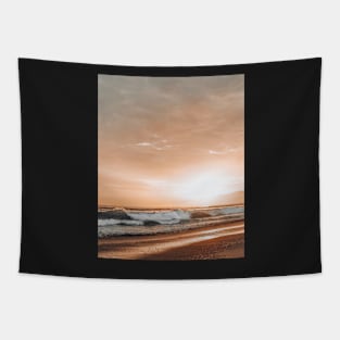 Landscape, Sunset, Nature, Scandinavian art, Modern art, Wall art, Print, Minimalistic, Modern Tapestry