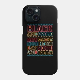 Black and Proud Black Lives African Color Word Art Original Phone Case