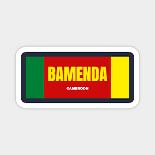 Bamenda City in Cameroon Flag Colors Magnet