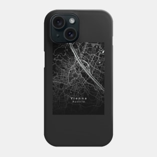 Vienna Austria City Map dark Phone Case