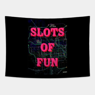 Slots Of Fun Vegas Map Artwork by Pengellyart Tapestry