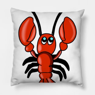 Cute Lobster Drawing Pillow