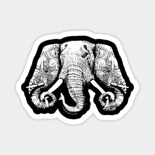 3 Headed Elephant Design Style Original Kingdom Of Laos Flag Magnet