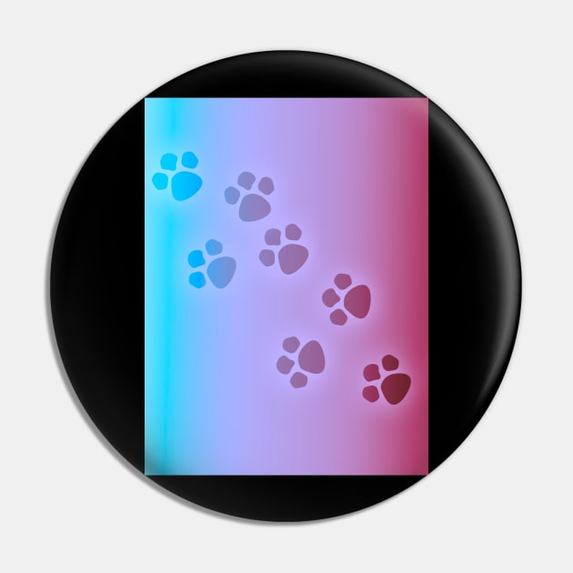 Paw Prints: Purple Pin by AmbientArts