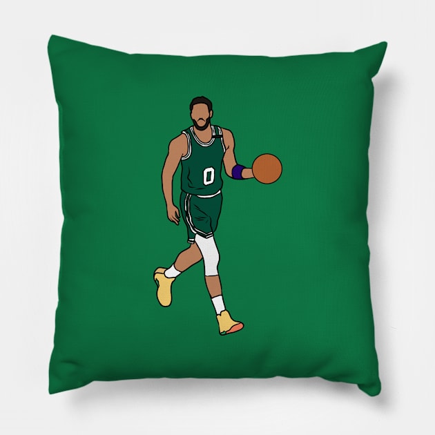Jayson Tatum Dribbling Pillow by rattraptees