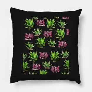 Aquarium Plant Series Triptych 1 Pillow