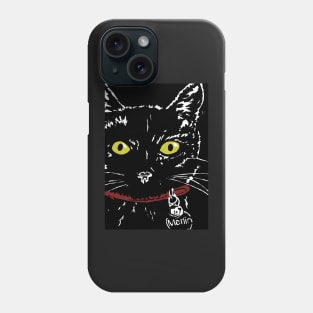 Hello Little Black Cat Merlin Phone Case